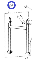 Крепление ручки управления TSS-WP70L/Foldable handle Assy(Optional) TSS-WP70L, №36 (CNP10036)