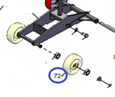 Колесо переднее TSS RH-450L(H)/front wheel TSS RH-450, №72 (Q450-072)