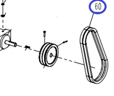 Ремень приводной (V15×840Li) для TSS DRD1600L/Belt, №60 (CNMG30060/3140000381)
