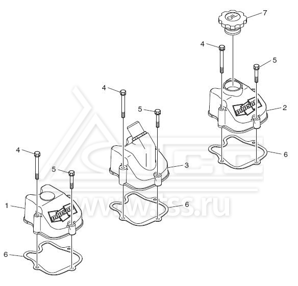 Крышка головки цилиндра DP158LC и DP158LD