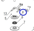 Диск нажимной TSS DMD/DMR1000H,L/Small plate TSS DMD/DMR1000, №4 (PT3604)