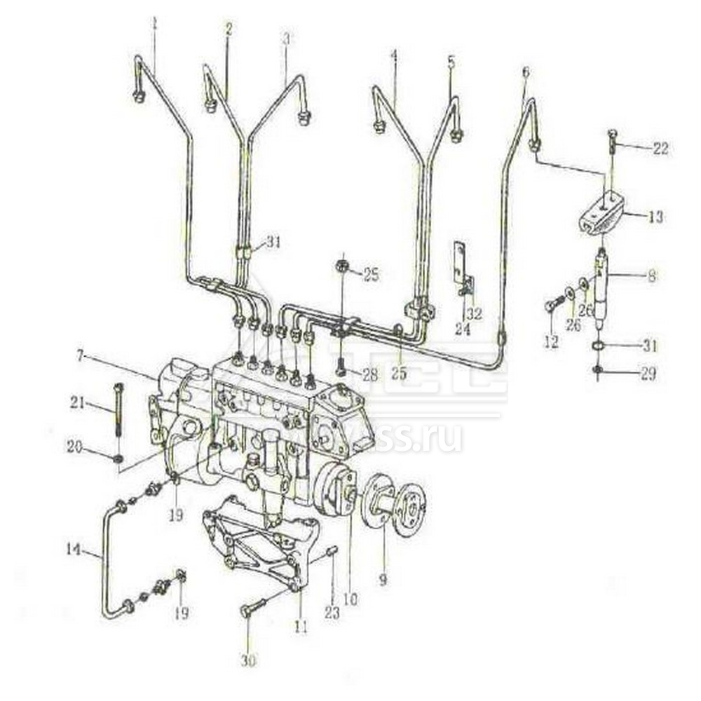 Топливный насос высокого давления Ricardo 6126A-260D