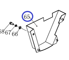 Кожух ремня нижний TSS-WP265YH/Belt cover (blow), №65 (CNP330Y003-65)