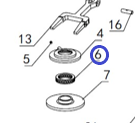 Подшипник плоский TSS DMD/DMR1000H,L/Plane bearing TSS DMD/DMR1000, №6 (PT3606)