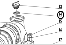 Кольцо уплотнительное пробки TSS-PDST100E/O-ring seal TSS-PDST100E, №14 (30152-00122-00)