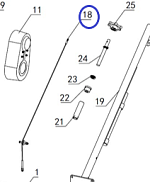 Трос регулировочный TSS DMD/DMR1000H,L/Adjusting cable TSS DMD/DMR1000, №18 (PT3618)