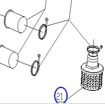 Фильтр рукава TSS-PDST80E/Filter hood TSS-PDST80E, №21 (34037-00040-00)