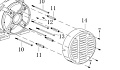 Крышка альтернатора защитная задняя SGG 12000(L)-18000(L),LC2V80FD,LC2V90FD / Alternator end cover (660020012-0001)