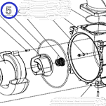 Кольцо уплотнительное помпы TSS PGST100/O-shaped sealing ring PGST100 №5, (70010-03274-00)