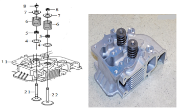 Головка блока цилиндра в сборе Diesel 178FE/Cylinder head assembly 178FE, TSS PDST80E, E-01/№26 (70010-01896-21)