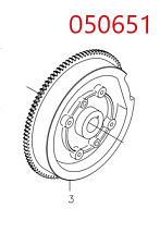 Маховик в сборе с венцом SGG 12000(.L.), LC2V80FD / Flywheel (270020357-0001)
