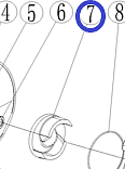 Крыльчатка помпы TSS-PGT80/Impeller PGT80,№7 (70010-00493-00)