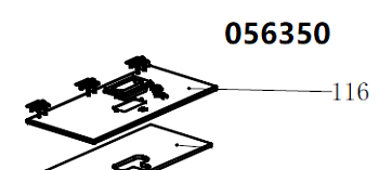 Дверь верхней крышки кожуха TSS DUAL DWG-500 / Position 116 The water tank door (33014-02903-00)