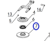 Крышка крестовины TSS DMD/DMR1000H,L/Bigger plate TSS DMD/DMR1000, №7 (PT3607)