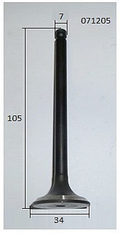 Клапан впускной KM376AG/Inlet valve