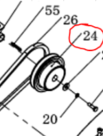 Муфта центробежная (19.05х128х61/1А) TSS-WP100TH(L)/Clutch assembly TSS-WP100TH(L), №24 (CNP15024)