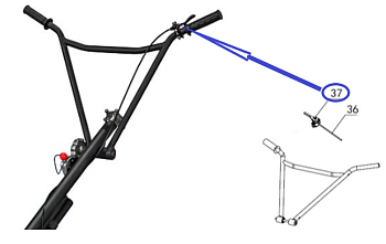 Рычаг газа TSS DMD1000H,L/Throttle lever TSS DMD, №37 (PT3637)