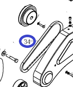 Ремень приводной зубчатый (13х762Li) для TSS-WP60L/Belt, №34 (CNP10034)