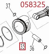 Поршень SGG 11000E3Ui,LT196FiE Lt / Piston (1.01.04.02.0043)