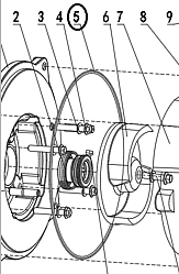 Кольцо уплотнительное крышки насоса TSS-PDST100E/O-ring seal TSS-PDST100E, №5 (30152-00129-00)