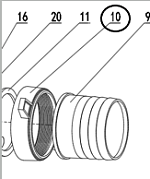 Гайка фланца насоса TSS-PDST100E/Wrench cap TSS-PDST100E, №10 (70003-00853-00)