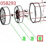 Крыльчатка альтернатора SGG 11000E3Ui,LT196FiE Lt / Alternator fan (1.03.02.99.0027)