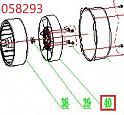 Крыльчатка альтернатора SGG 11000E3Ui,LT196FiE Lt / Alternator fan (1.03.02.99.0027)