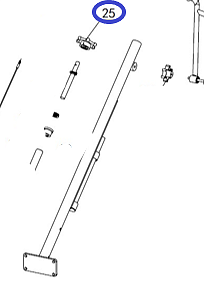 Гайка штока регулировочного винта TSS DMD1000H,L/Handle wheel B TSS DMD, №25 (PT3625)