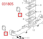 Прокладка впускного коллектора SGG 12000(.L.),LC2V80FD Lc / Gasket Intake pipe(170430210-0001)