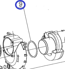Кольцо уплотнительное улитки TSS-PGST80/O-ring seal, №9 (70010-04162-00)