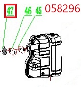 Прокладка глушителя SGG 11000E3Ui,LT196FiE Lt / Muffler gasket (1.01.13.01.0021)