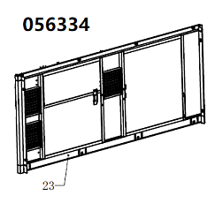 Панель защитного кожуха боковая левая TSS DUAL DWG-500 / Position 23 - Left side plate (33014-02540-00)