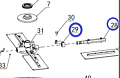 Ось лопасти в сборе со ступицей TSS DMD/DMR1000H,L/Blade fixer + Adjusting device TSS DMD/DMR1000, №28+№29 (PT3628+PT3629)