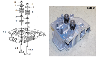 Головка блока цилиндра в сборе Diesel 188FE/Cylinder Head Assy, №11 (20023-00056-00)
