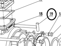 Винт корпуса помпы TSS-PDST100E/T-bolt M10 TSS-PDST100E, №19 (30103-00024-00)