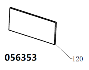 Стекло защитное прозрачное TSS DUAL DWG-500 / Position120 - Transparent window glass (70009-04657-00)