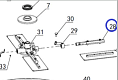 Ось лопасти в сборе со ступицей TSS DMD/DMR1000H,L/Blade fixer + Adjusting device TSS DMD/DMR1000, №28+№29 (PT3628+PT3629)