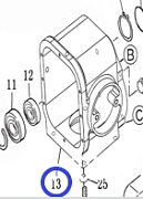 Корпус редуктора TSS RM80H,L/Crank case, (80K-B13)