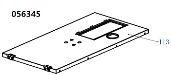 Крышка кожуха верхняя TSS DUAL DWG-500 / Position 113 - Upper cover plate (33013-01504-00)