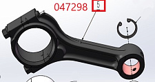 Шатун в сборе SDG 11000(..),CD2V88F / Connecting rod assembly HD2V88 (HD2V88.4.1)