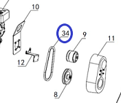 Ремень приводной гладкий (A660Li690Ld) для TSS DMD/DMR1000H,L/V-belt (A660Li690Ld) TSS DMD/DMR1000, №34 (PT3634)