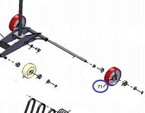 Колесо заднее TSS RH-450L(H)/rear wheel TSS RH-450, №71 (Q450-071)