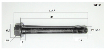 Болт головки блока цилиндров  (L=123,5 мм) /Cylinder head bolt
