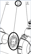 Клапан помпы обратный TSS-PDST80E/Check valve TSS-PDST80E, №13 (70010-00495-00)