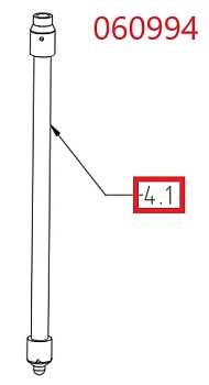Штанга толкателя клапана SDG 7000(..),LT192FE Lt / Valve pusher rod (1.02.06.04.0007)