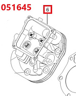 Головка блока цилиндров SGG 16000(..)-18000(..),LC2V90FD (Левая) Lc / Cylinder head (Left) (120080690-0001)