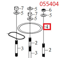 Прокладка головки блока цилиндра SDG 7500(..),CP195FE Cm / Cylinder head gasket (33048-00732-00)