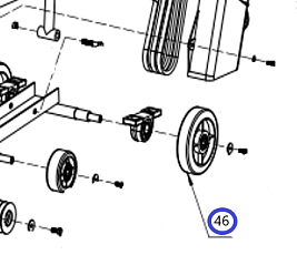 Колесо заднее TSS RH-500/Big travelling wheel TSS RH-500, №46 (Q500-46)