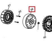 Ротор альтернатора инверторный SGG 3000Si (ESi), KM165F / Inverter motor rotor (02.09.30110-280002-00)