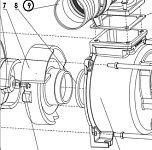 Патрубок рукава помпы TSS-PDST100E/Swivel joint TSS-PDST100E, №9 (33001-00032-00)